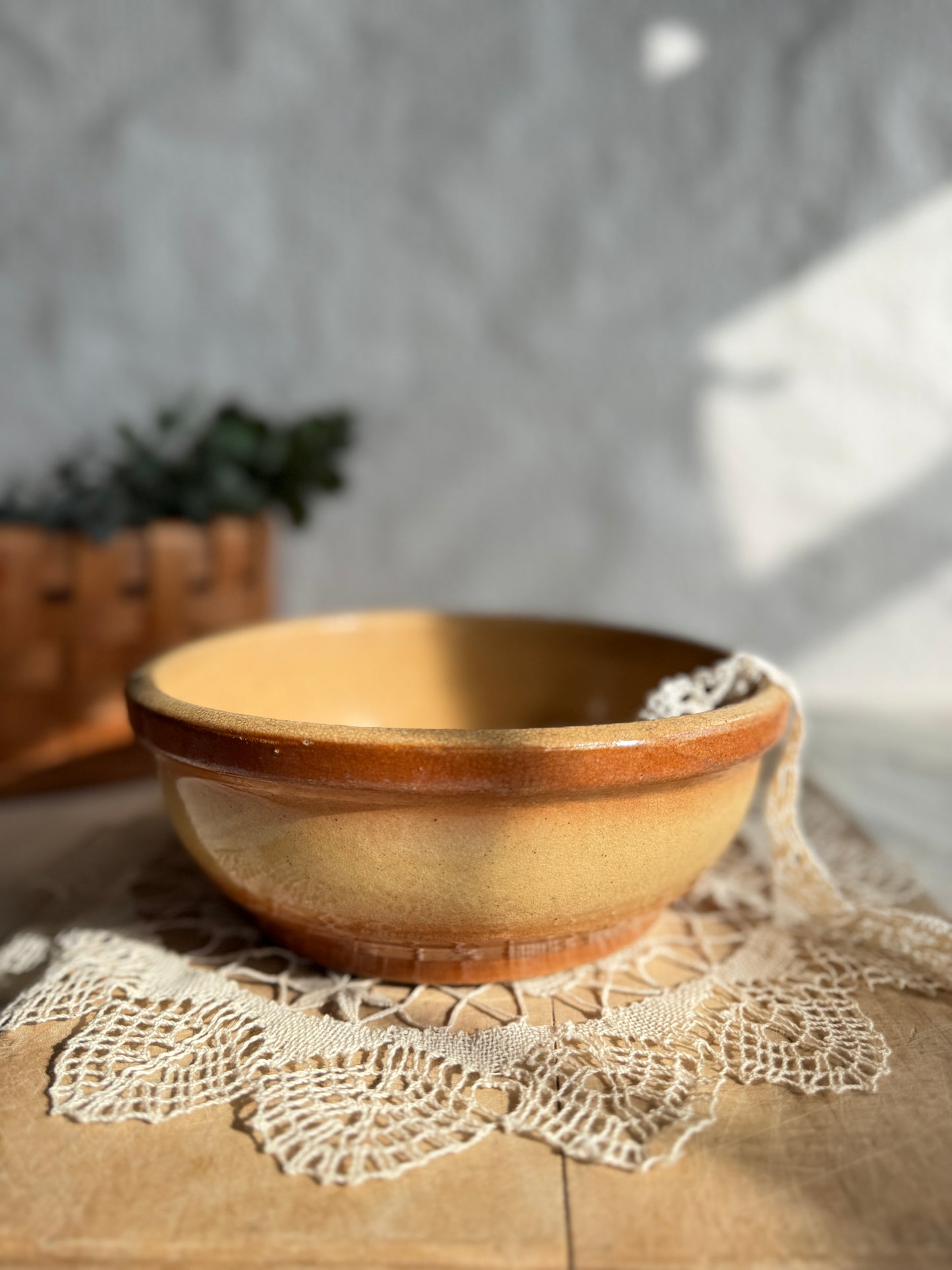 Vintage Two tone Stoneware Bowl