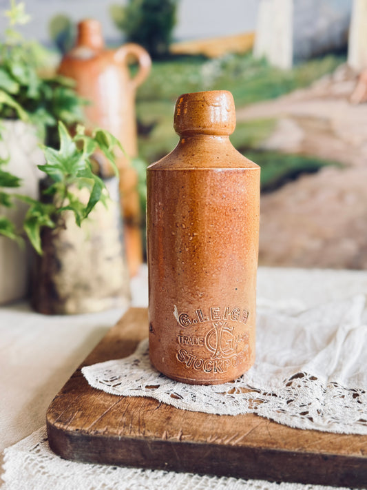 Antique stoneware bottle