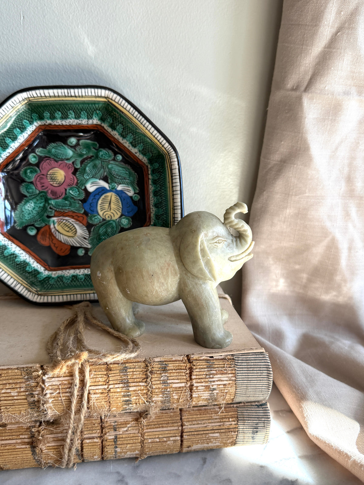 Hand carved stone elephant