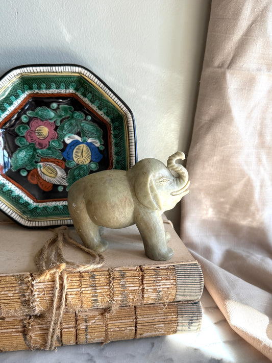 Hand carved stone elephant