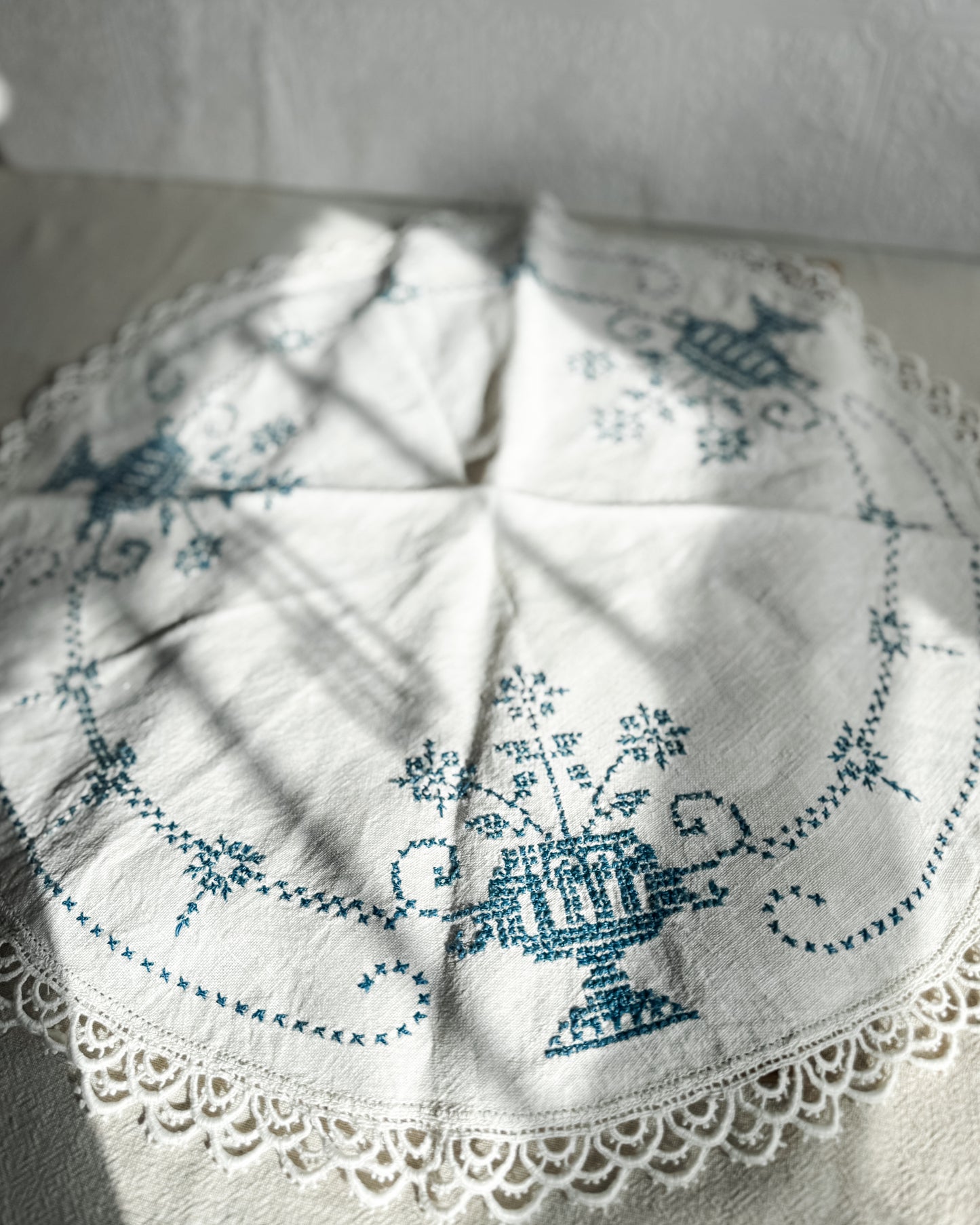 Vintage Embroidered Linen