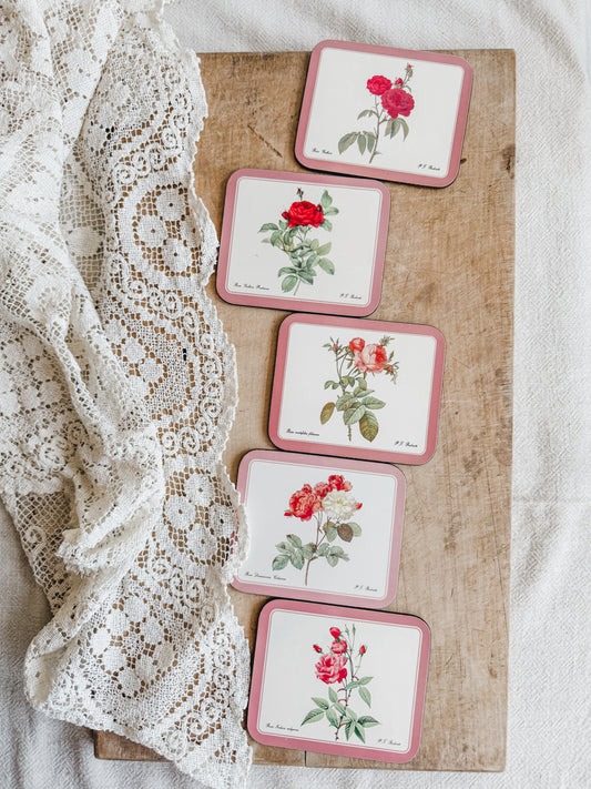 Vintage Pimpernel Rose Coasters