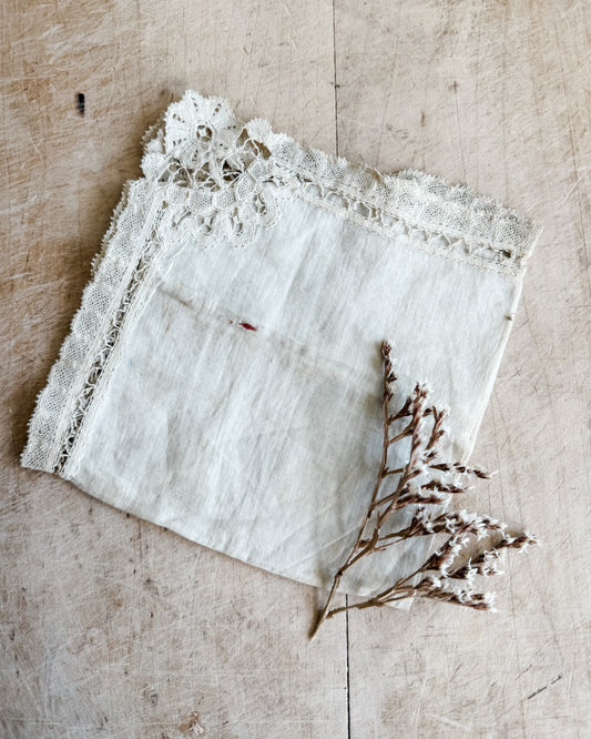 Vintage/Antique Lace and Linen Handkerchief