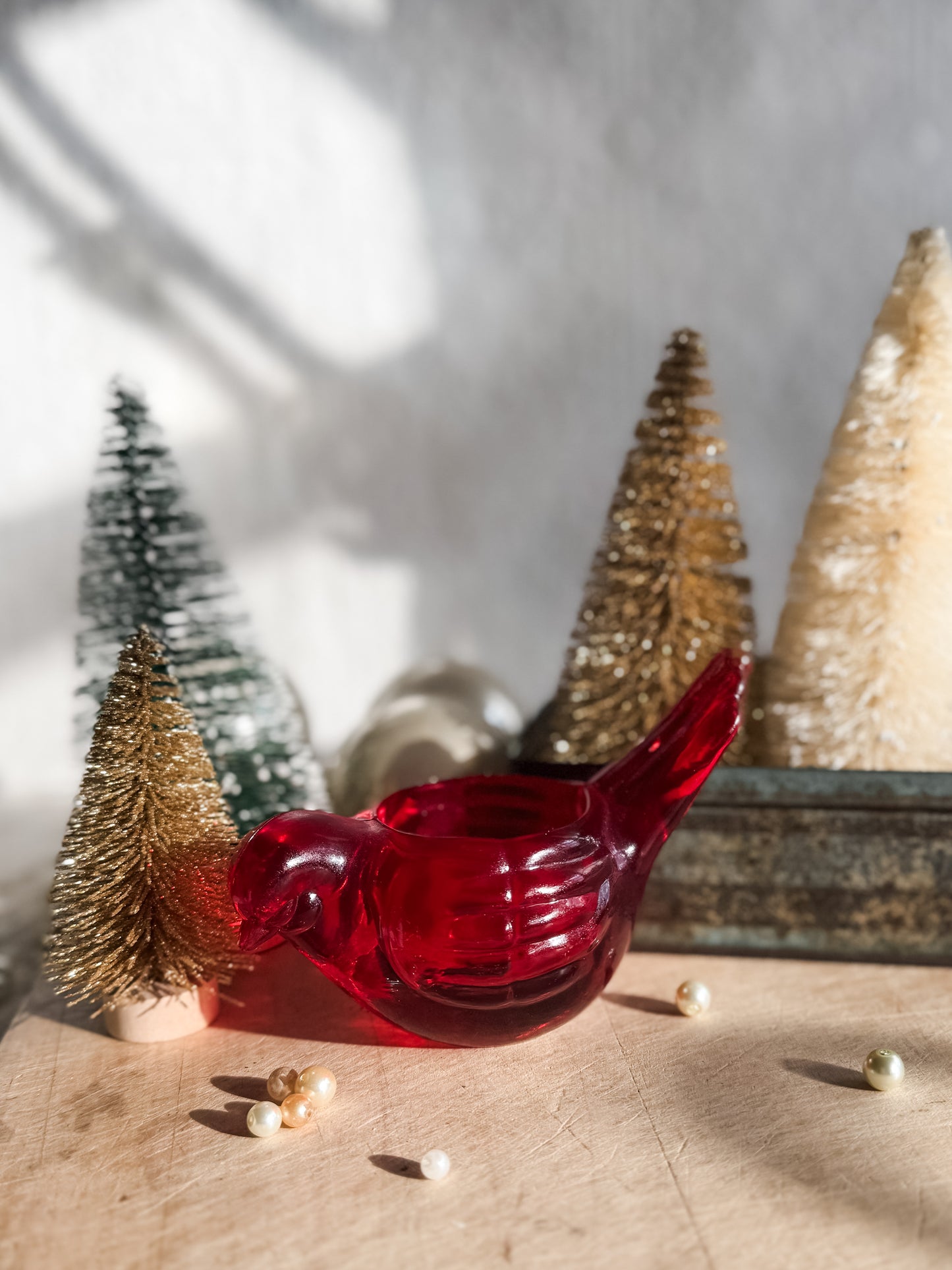 Redbird tealight holder