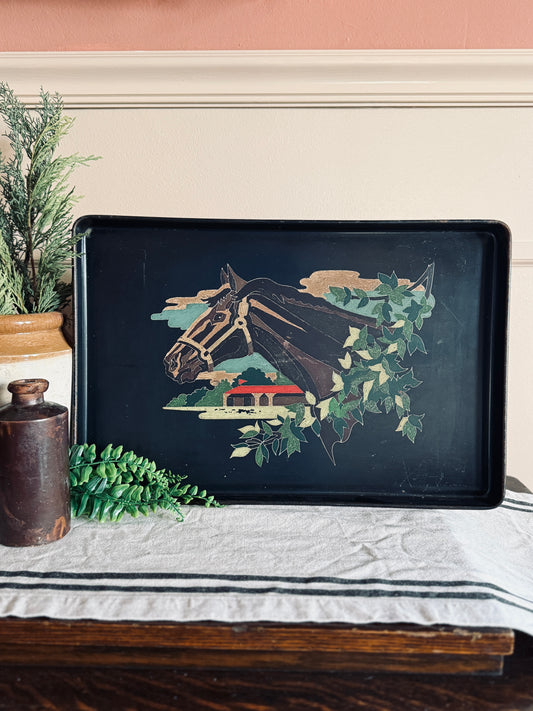 Paint by Number Horse Tole Tray