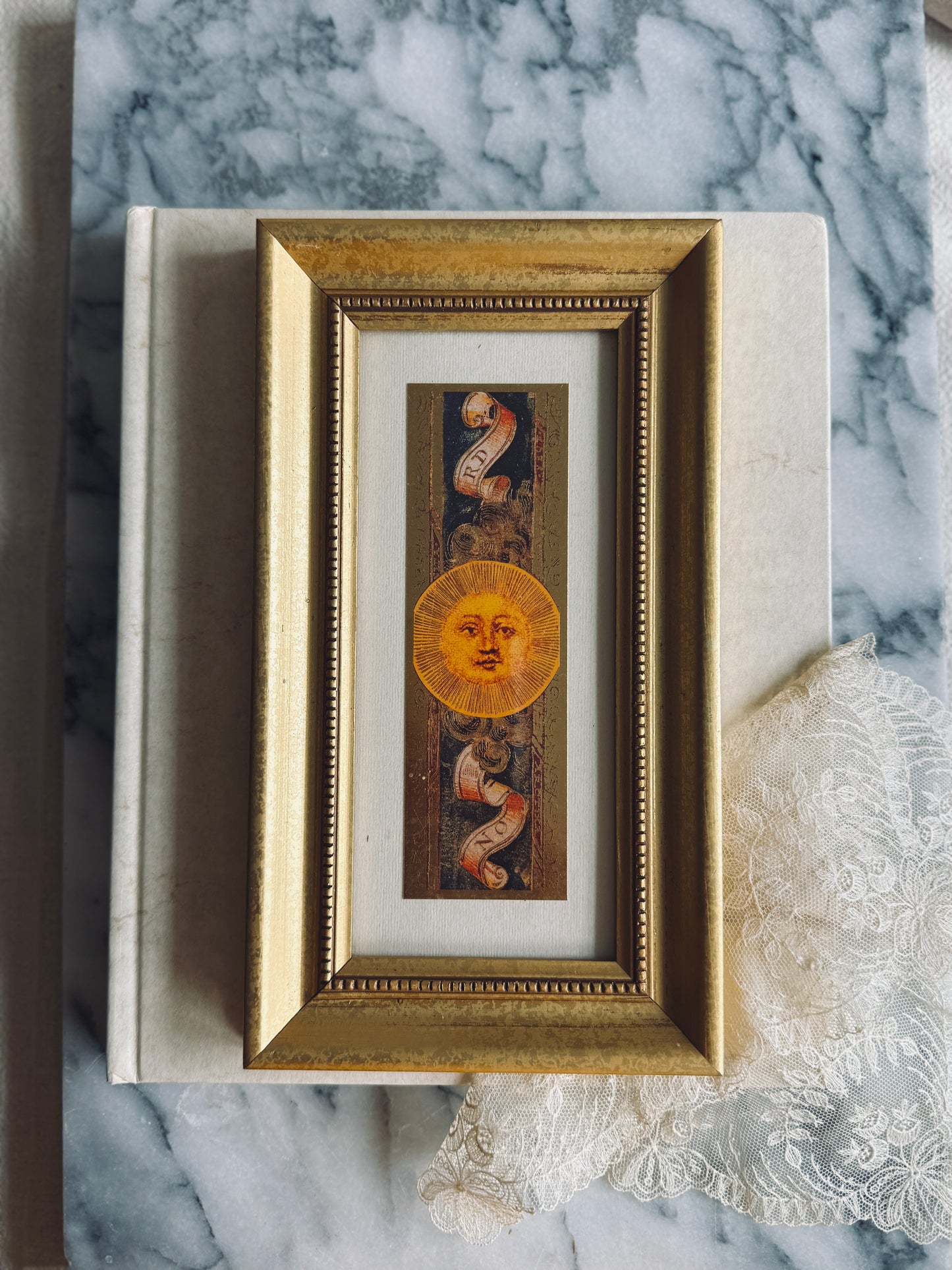 Framed Vintage Pier 1 sun print