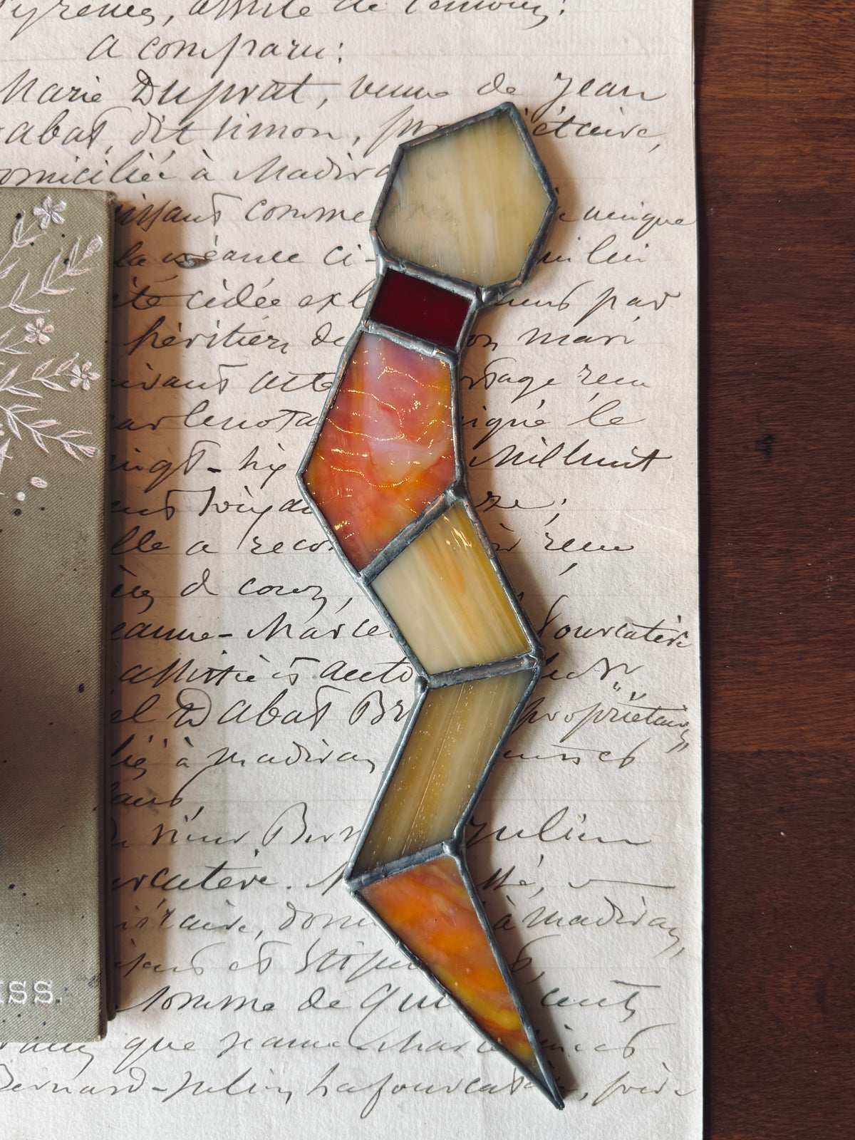 Stained glass snake