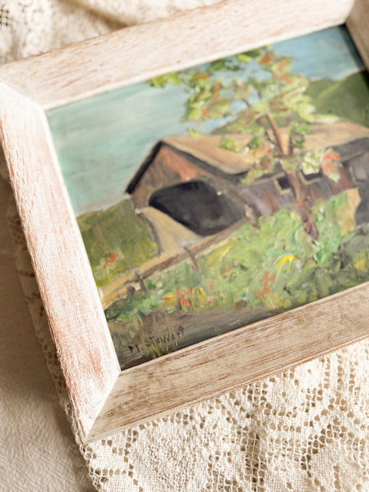 Historic Moxley Covered Bridge, Chelsea Vermont Painting