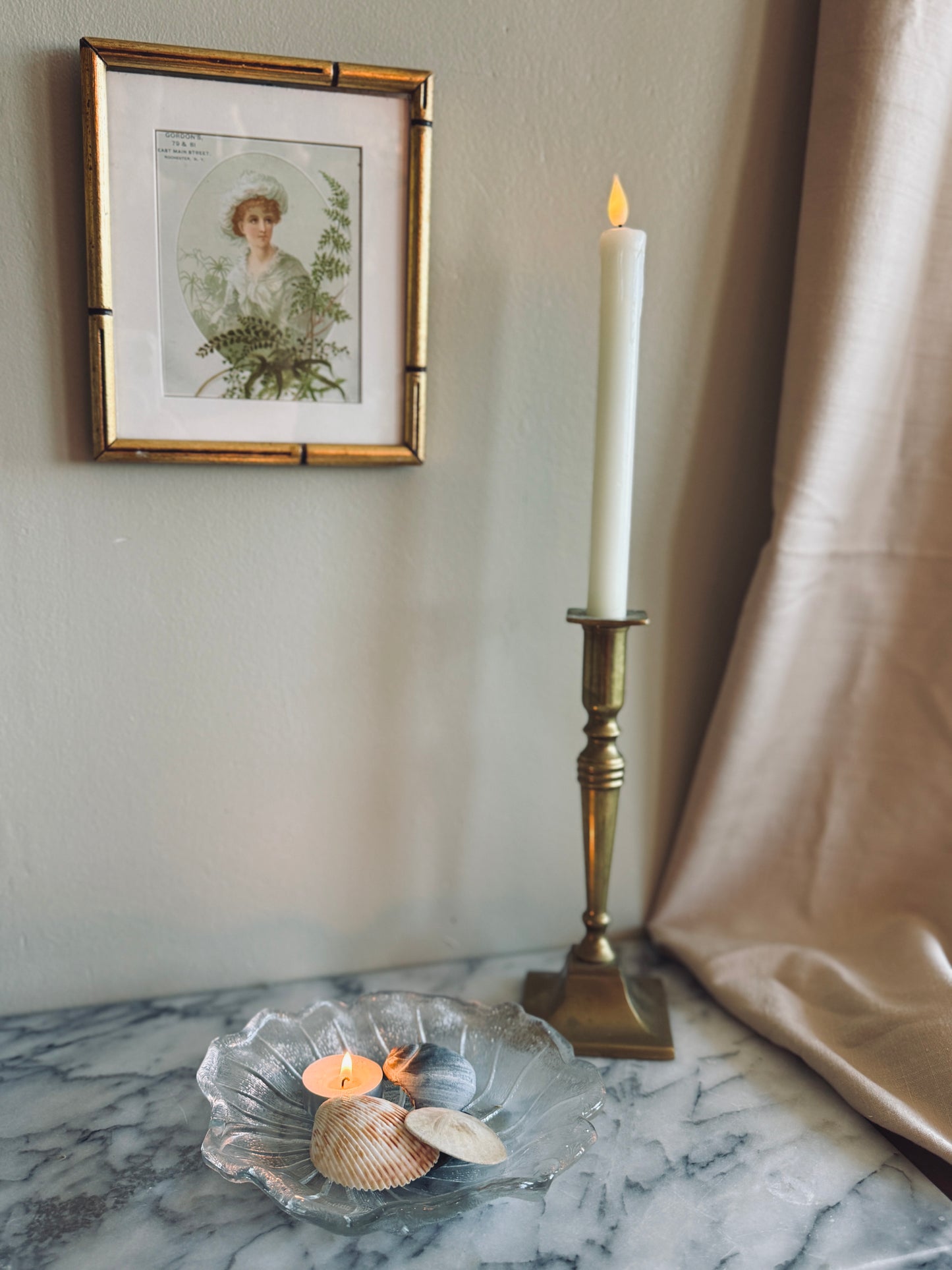 Vintage morning glory glass dish