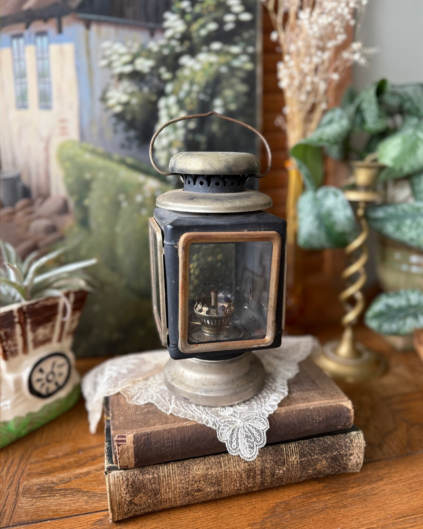 Vintage reproduction of a carriage lantern
