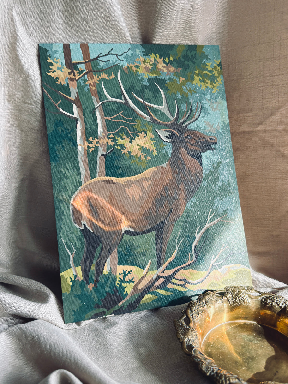 Vintage elk Paint by number
