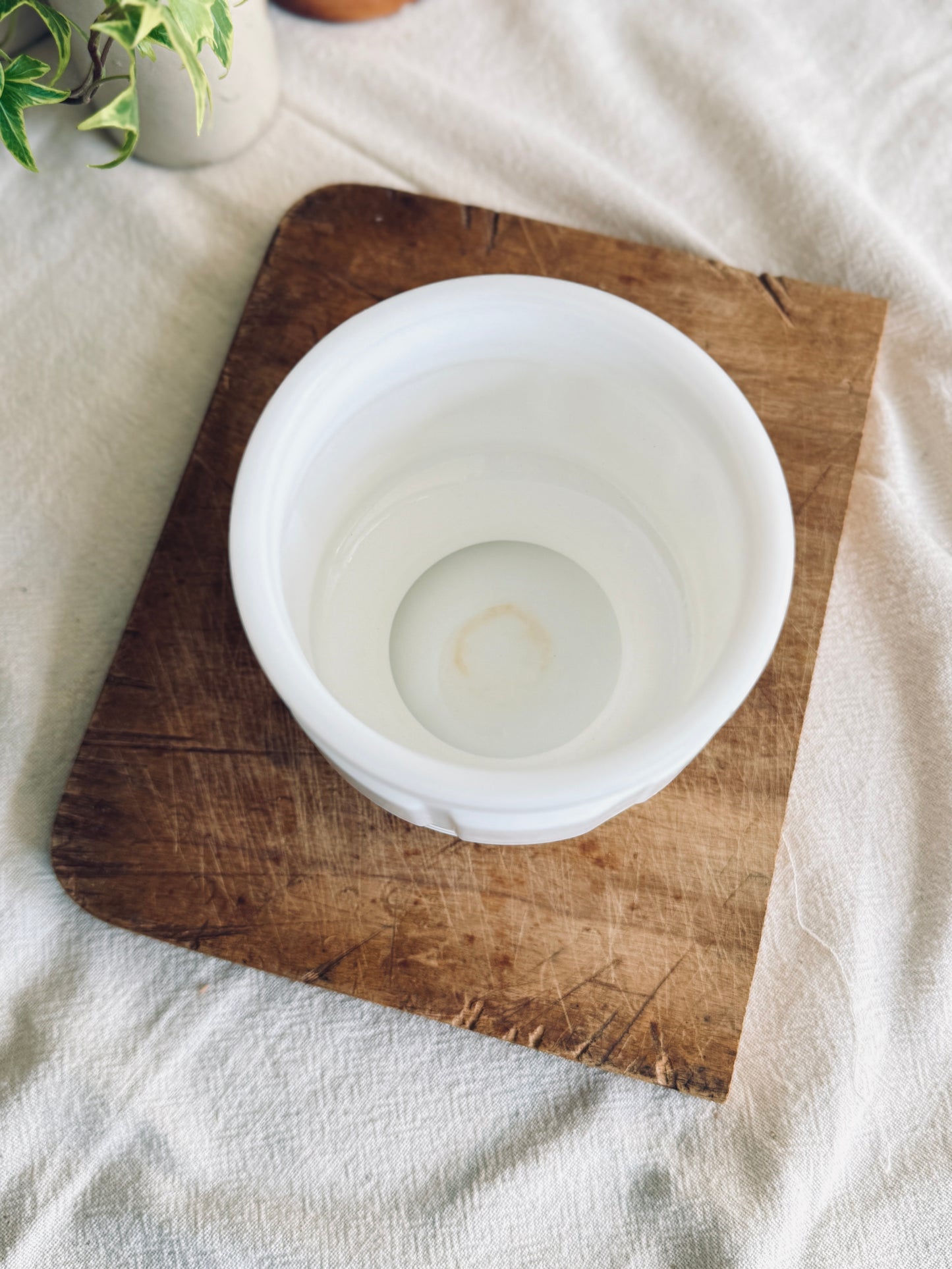 Vintage Randall white milkglass planter