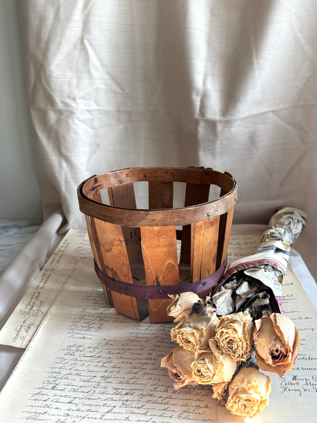 Vintage Orchard Basket