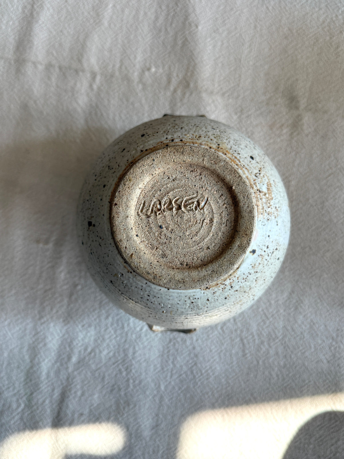 Small Studio pottery pot with small handles