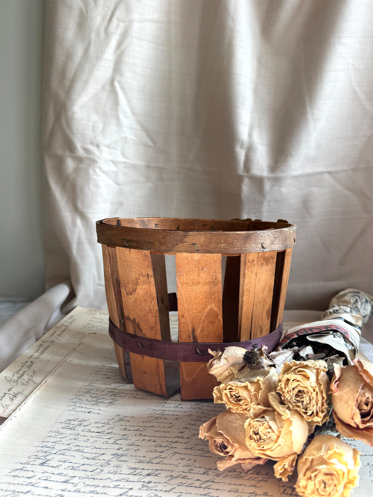 Vintage Orchard Basket